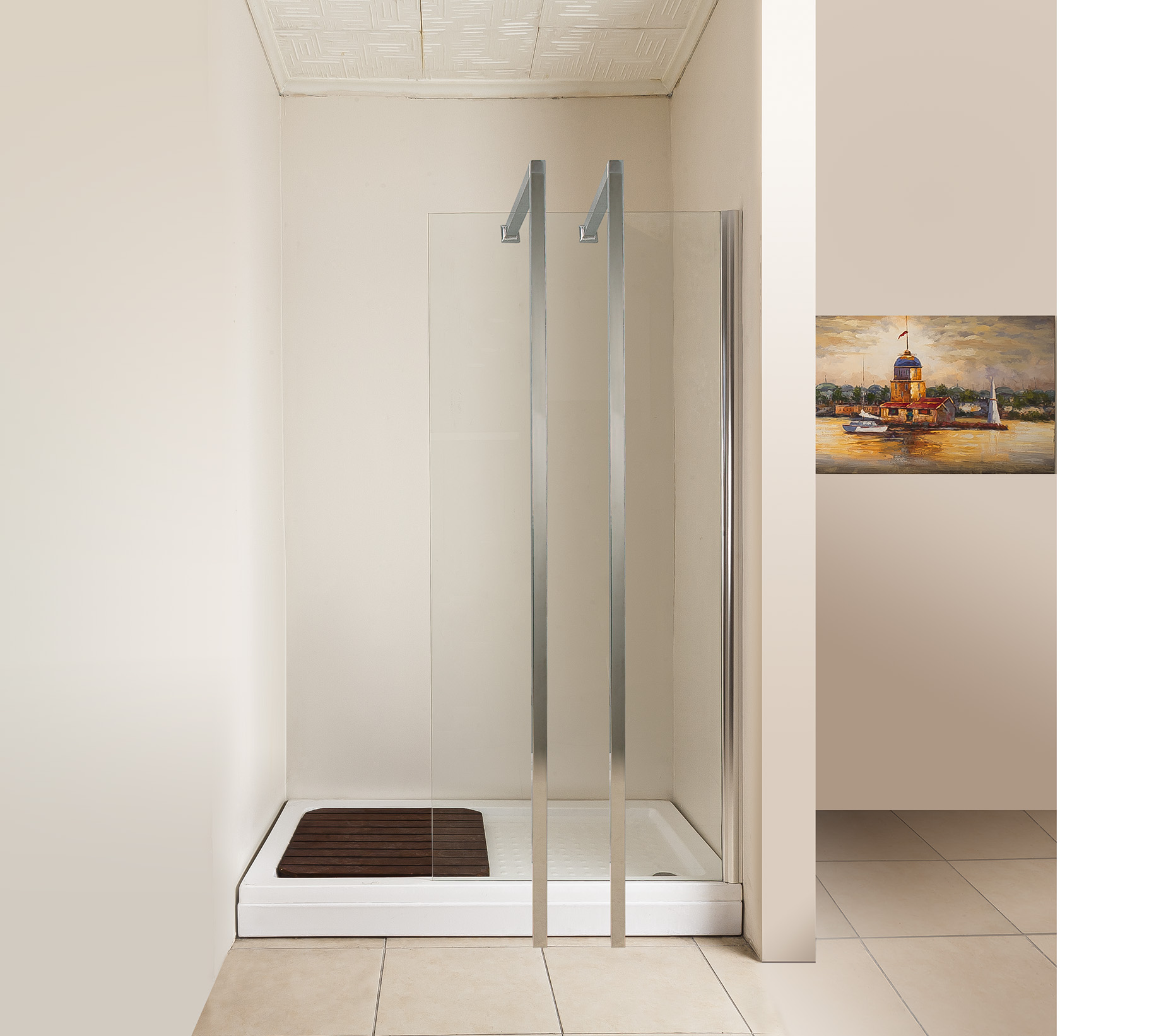 6 MM SABİT PANEL TEMPERLİ CAM KABİN