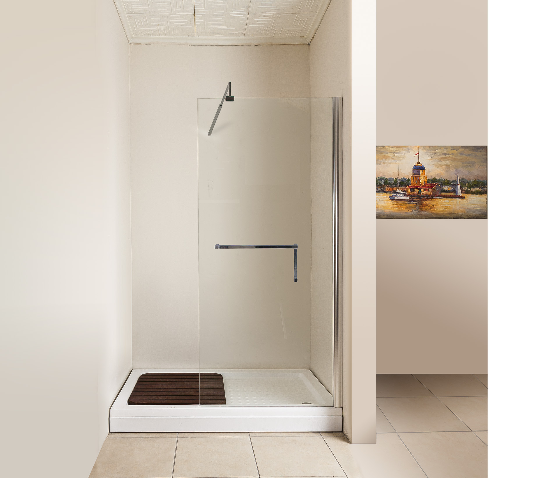 6 MM SABİT PANEL TEMPERLİ CAM KABİN
